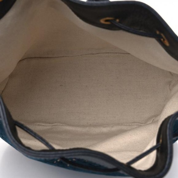 Gucci Ophidia GG Velvet Bucket Bag in Navy with Web NEW WITH DUSTBAG - Picture 3 of 15